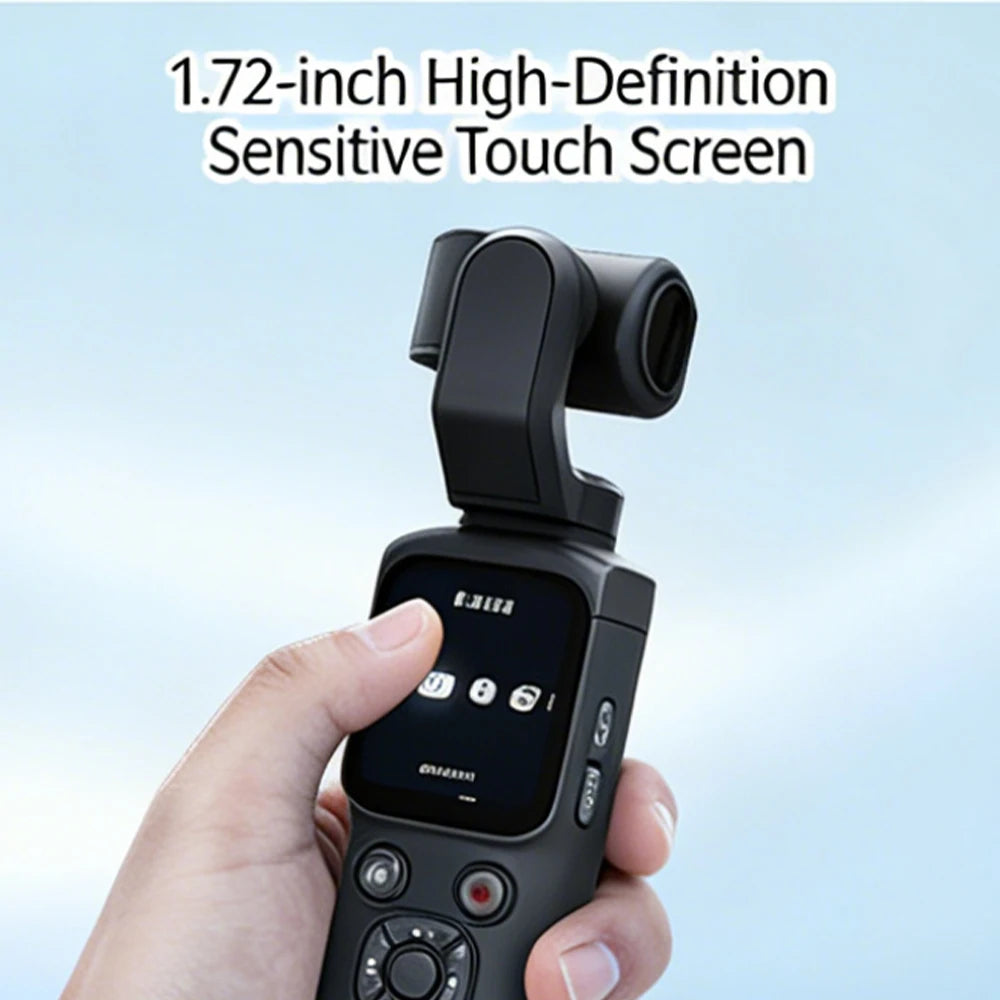 4K Handheld Gimbal Camera — 75MP AI Tracking Touchscreen Vlog Cam