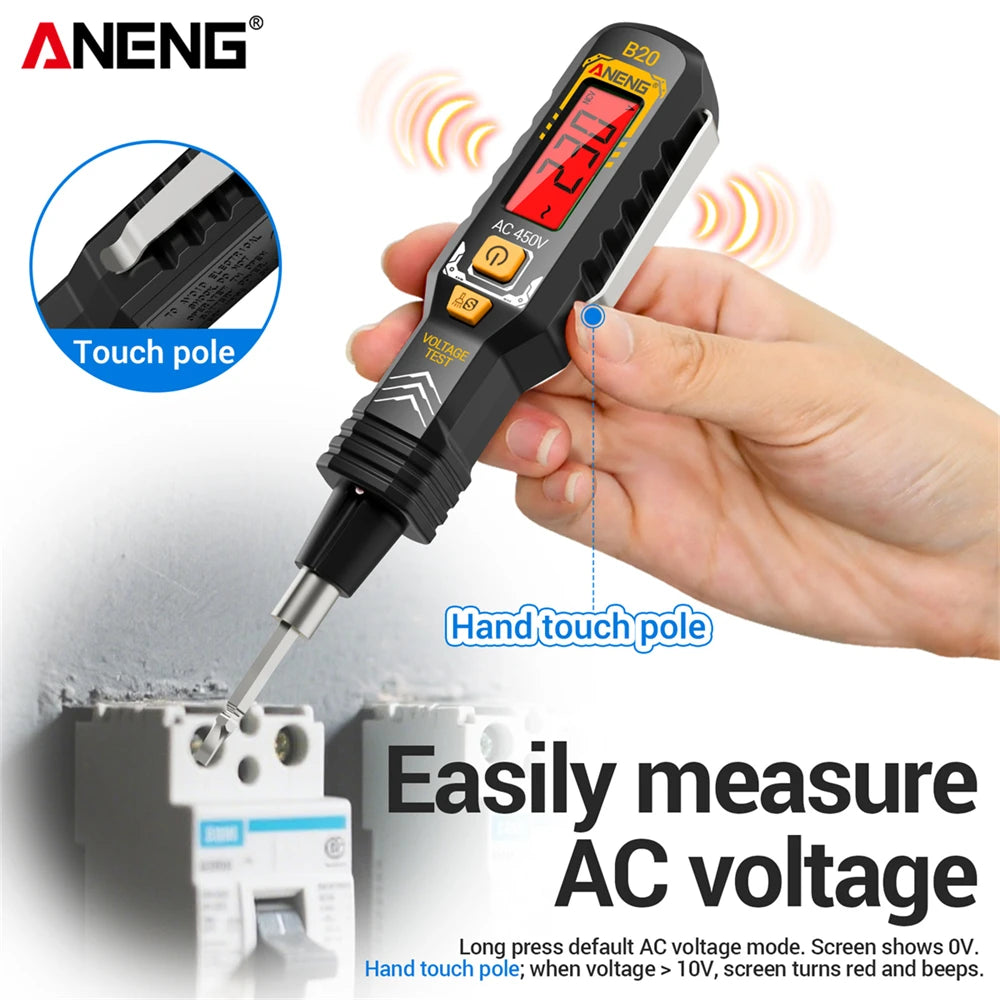 ANENG B20 Voltage Pen screwdriver dual head  11V~ 450V AC Voltage DetectionSmar Screwdriver Dual-use Slotted Cross Meter tools