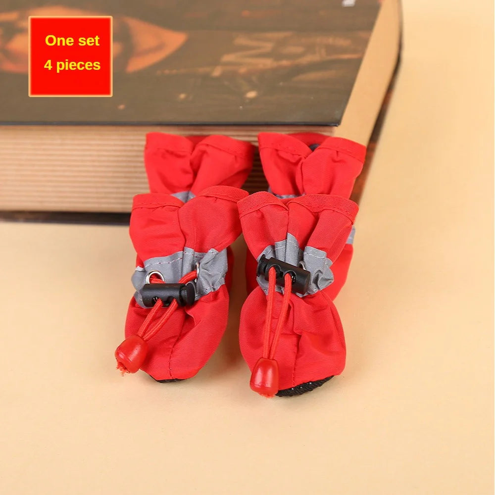 Water-Resistant Dog Rain Boots 4-Pack - Paw Covers for Small Dogs - photo 9