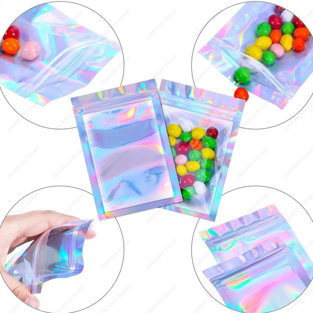 Holographic Laser Sealing Bags for Candy, Jewelry & More