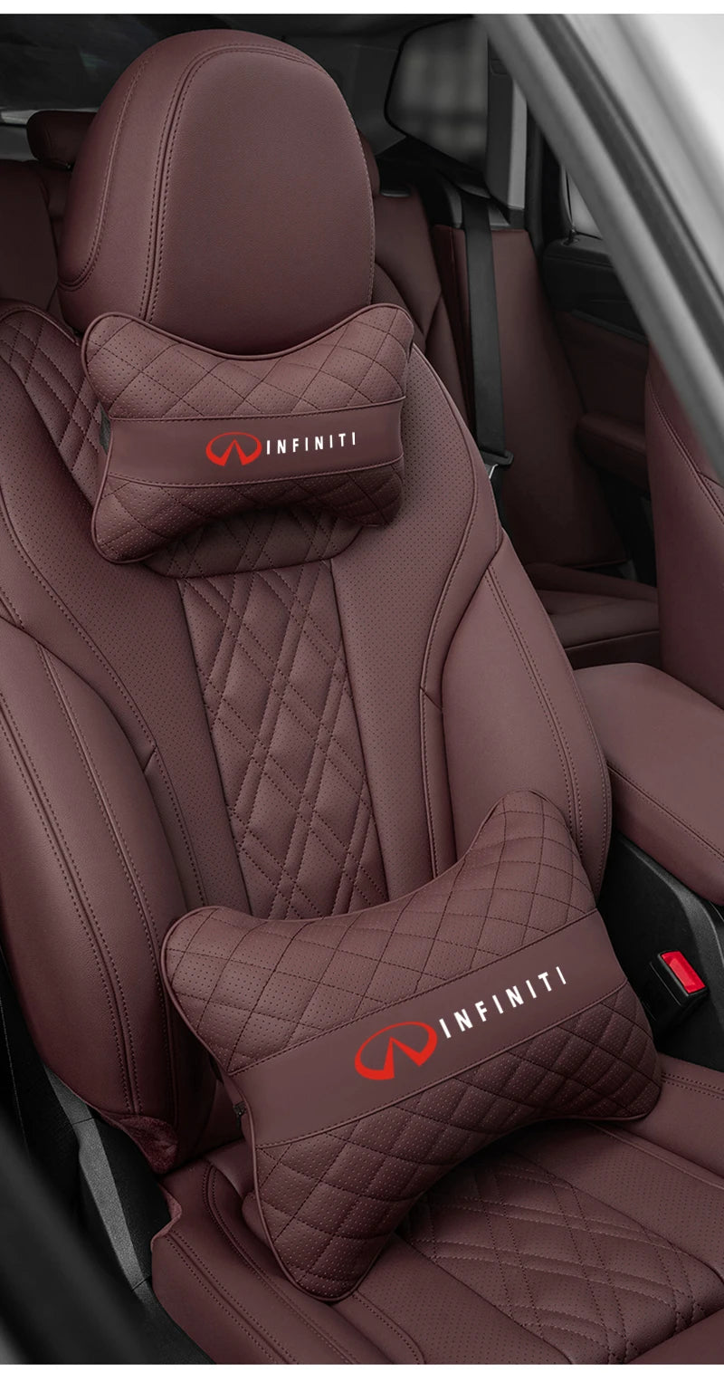 Car Seat Neck Pillow Headrest Lumbar Waist Support Cushion For Infiniti QX55 QX50 QX60 QX80 Q50 Q70L Q60 Q30 Q70 QX70 QX30 FX37