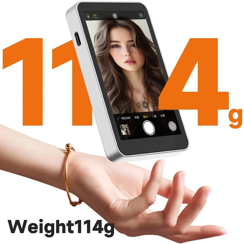 Vlog Selfie Monitor Screen for iPhone & Android, Magnetic Wireless Rear Camera Phone Monitor with 164FT Range for YouTube