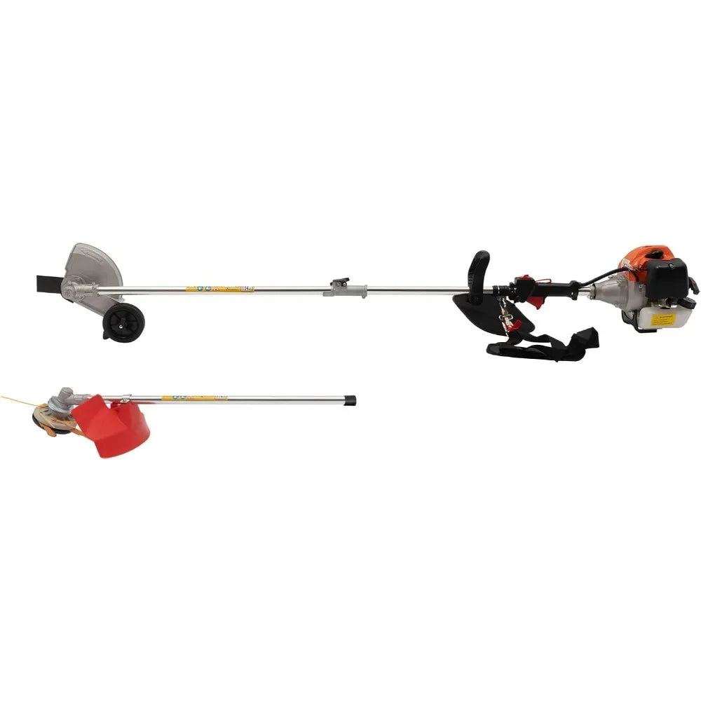 Weed Eater Gas Powered Weed Edger, 33CC 2 Blade Heads, Air-Cooled 2 Stroke Cordless Lawn Edgers Gas Powered Weed Trimmer With