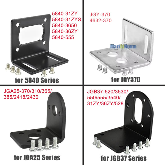 DC Geared Motor Bracket Holder for JGA25-370 / JGY-370 / 5840-31ZY, 5840-3650, 5840-555, 4632-370