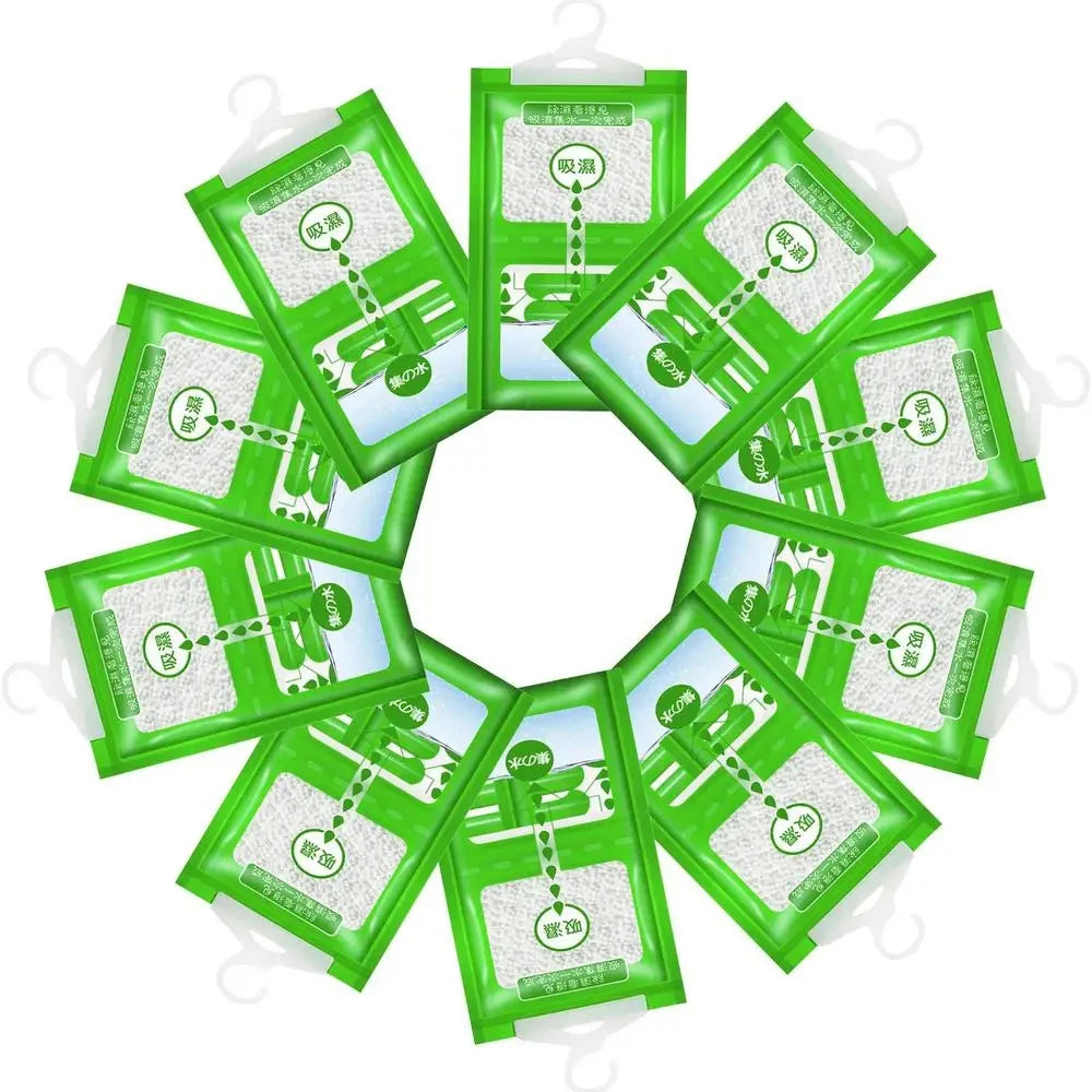 Hanging Wardrobe Dehumidifier Bags - 10 Pack Moisture Absorbers - view 7