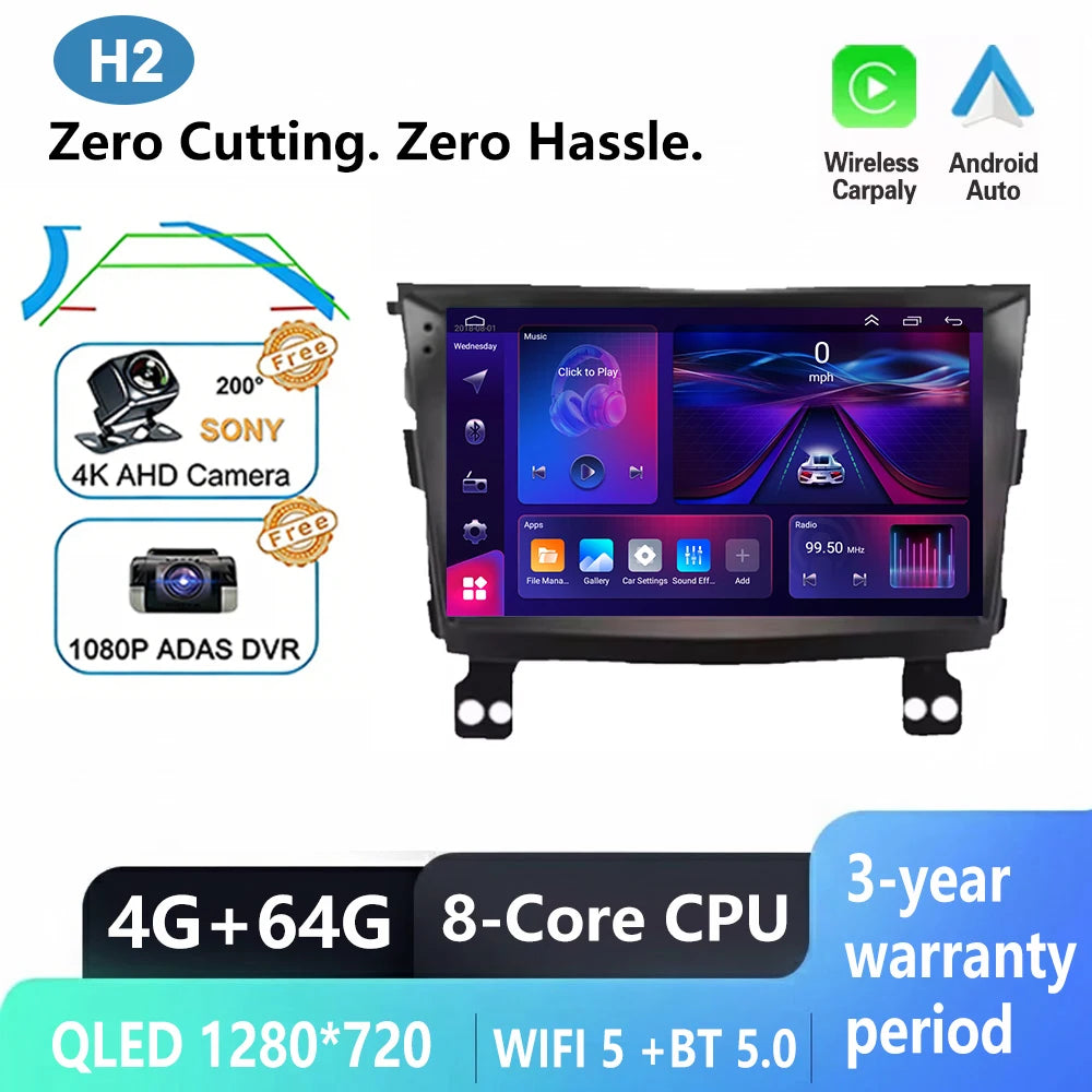 Android 16 Carplay Auto Car Radio For SsangYong Tivoli 2015 - 2022 Multimedia Player Auto Radio GPS Navigation TV Head Unit
