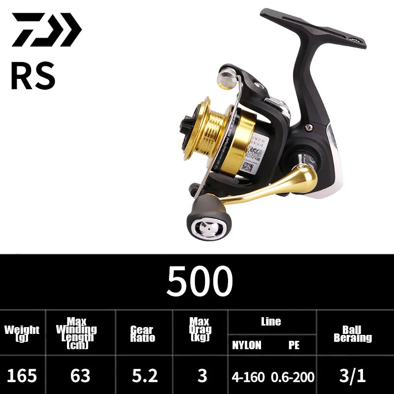 DAIWA 2023 RS 165-280g 3+1 Spinning Reel Lightweight Waterproof Corrosion-proof Fishing Reel For Seawater Freshwater