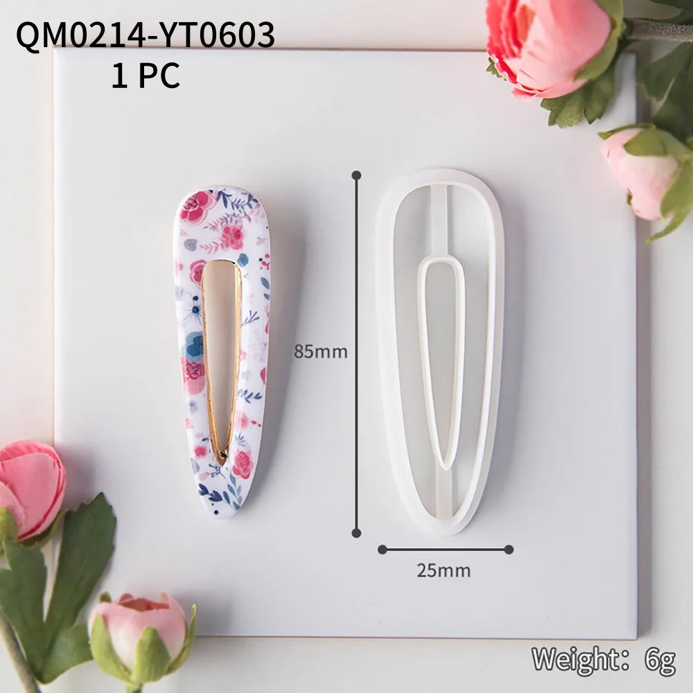 1PC Various Styles Geometric Shape Flower Tile Pattern Polymer Clay Mould Hairpin Embossing Clay Mold Jewelry Making Clay Tools