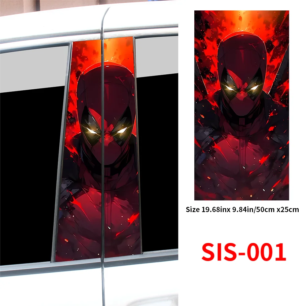 Anime Hero Car Stickers Auto B-pillar Car Center Column Decoration Cover Scratches Waterproof Sunscreen Vinyl Decals Accessories