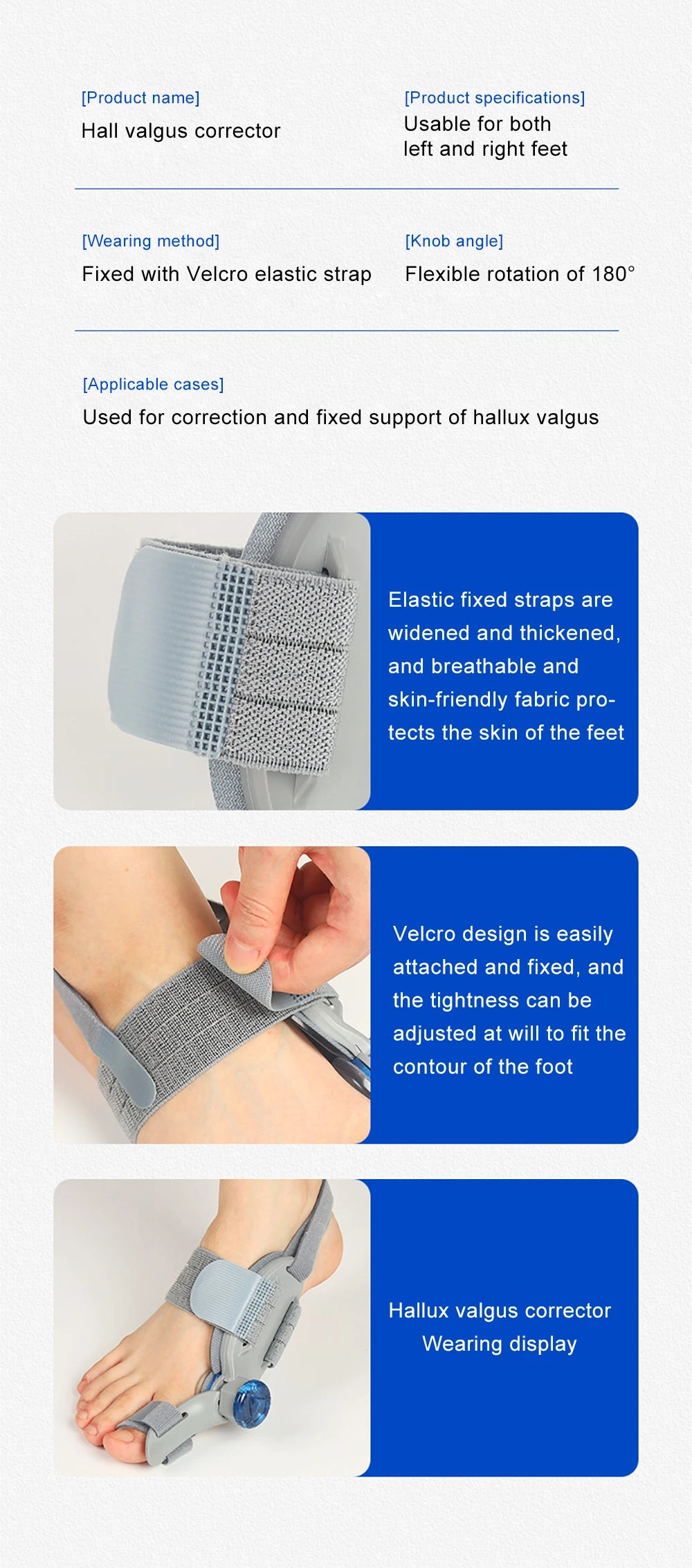 Bunion Splint Big Toe Straightener Hallux Valgus Correction Orthotics Foot Bone Thumb Adjuster Correction Bunions Corrector