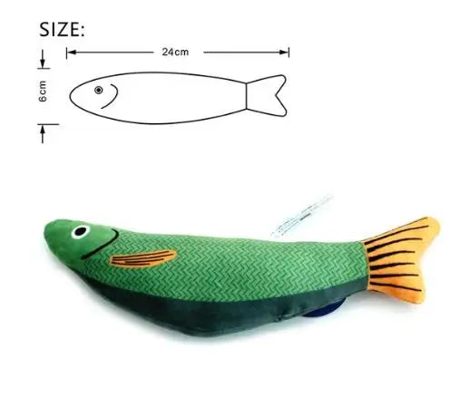 Fish Shaped Catnip Cat Toy - Soft Plush Chew & Kick Toy – photo 8