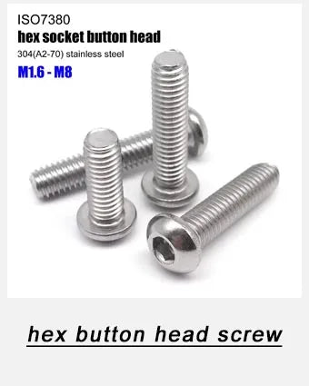 Stainless steel hex wafer head bolts, M2 to M8 — view 7 of 15