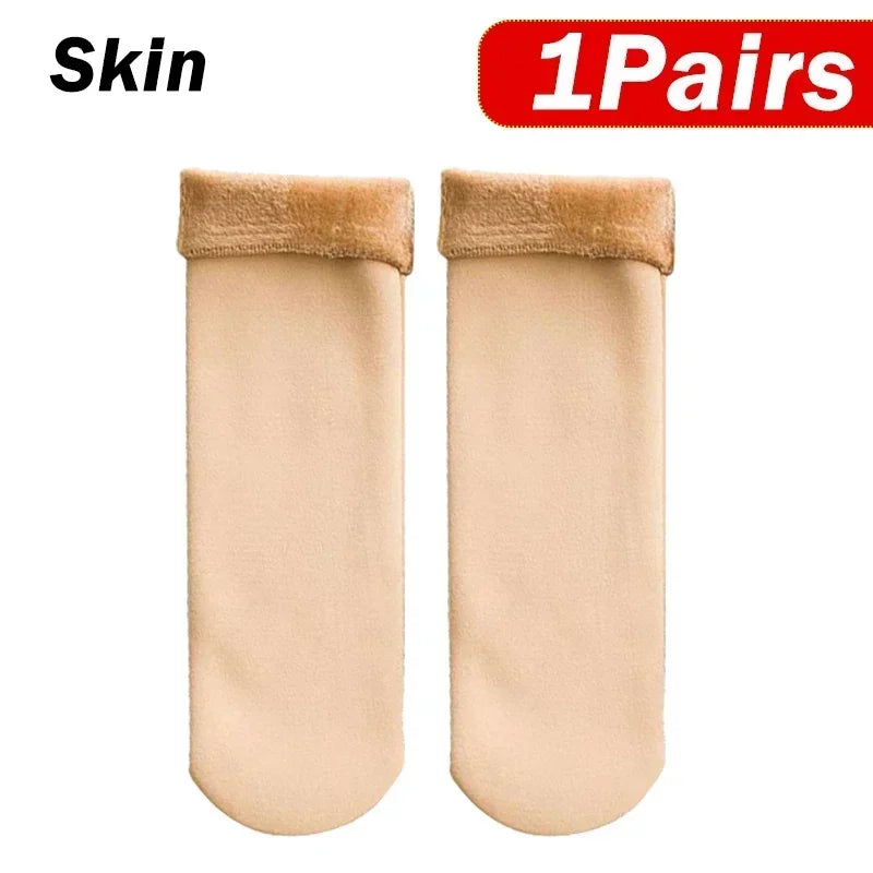 Women's Thermal Velvet Ankle Socks, Winter Warm Socks