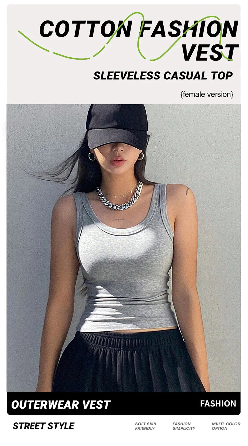 Summer Tight Tank Top Breathable And Comfy Sleeveless Ves For Women's Summer Outfits Camisole Tank Top Beauty Back Underwear