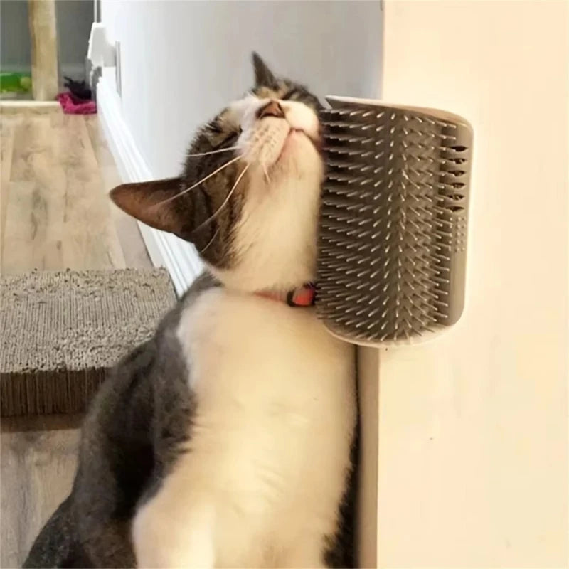 Pet Cat Corner Scrubber Massager Cat Scratching Scratching Scratcher Cat Brush Comb Massage Corner Brush Pet Supplies
