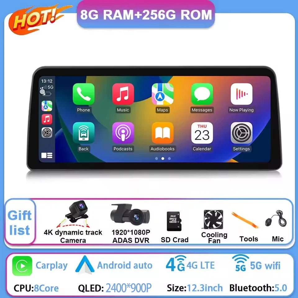 12.3" Car Stereo with Apple CarPlay & Android Auto, Compatible with Hyundai i30 (2017-2020)