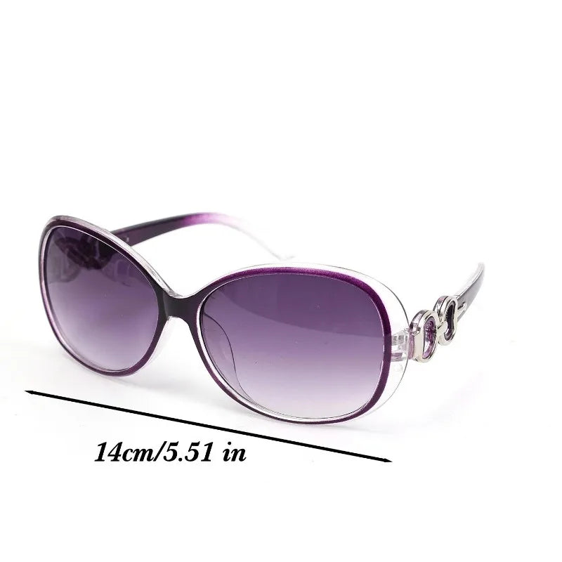 Y2K Oval Sunglasses for Women — Large Gradient Lens, UV