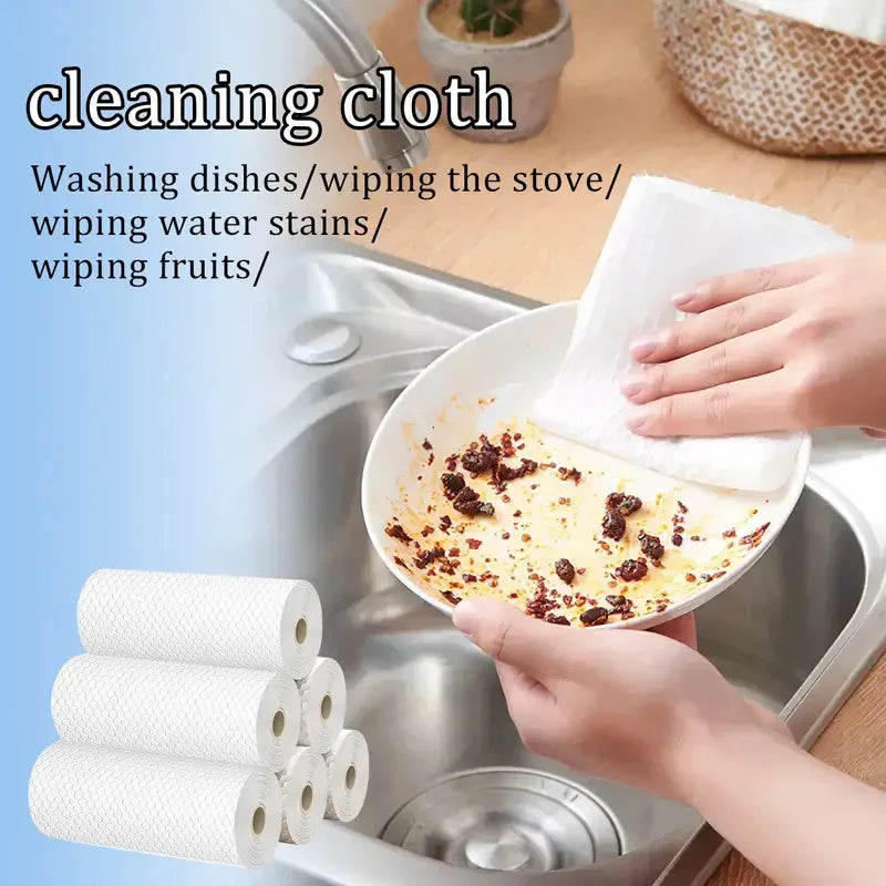 Disposable Kitchen Cleaning Cloth Roll - Wet or Dry Dish Wipes - photo 6