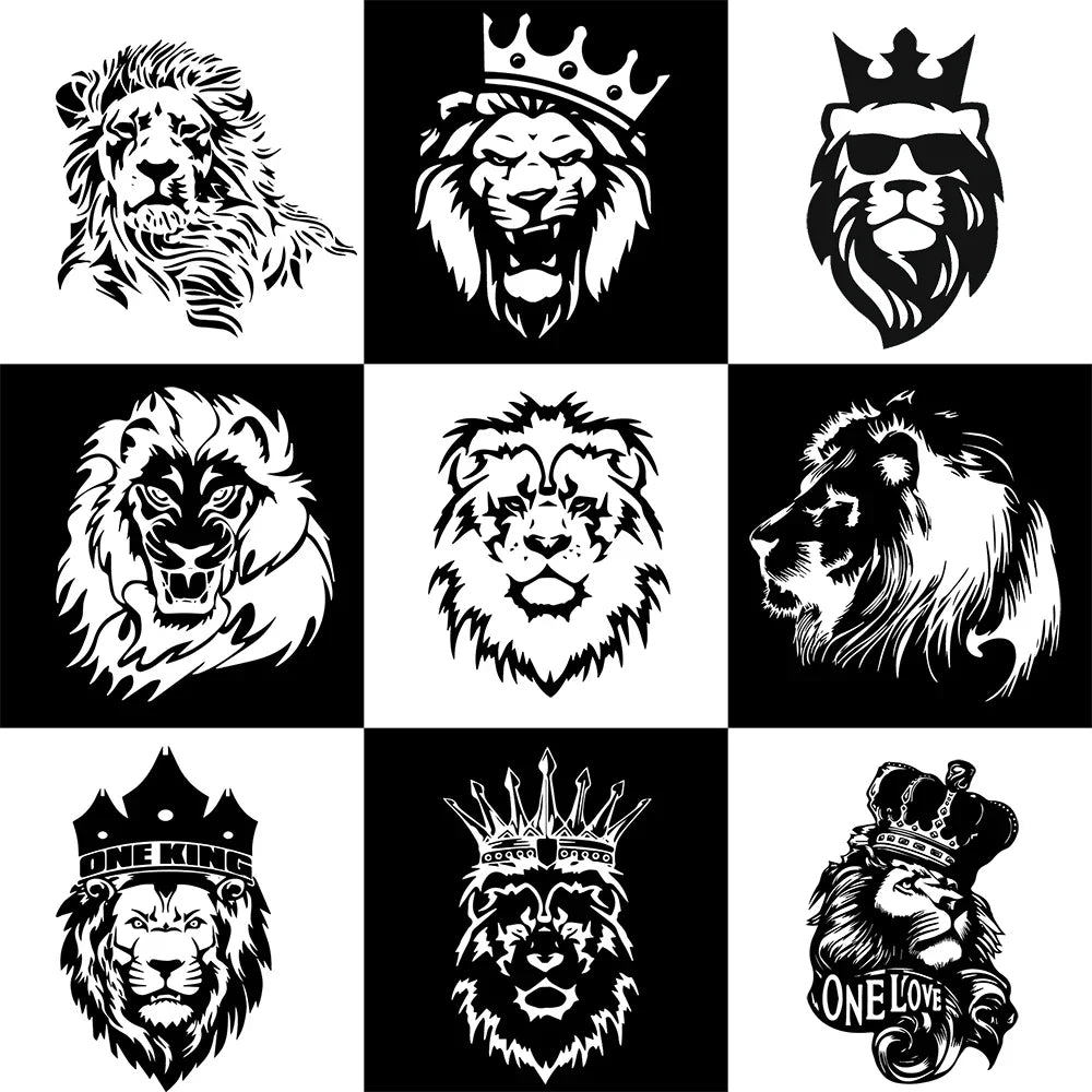 20/25/30cm Car Decals Stickers Sticker Beauty Lion Custom Goods PVC Motorcycle Auto Decoration Car accessories Vinyl Products