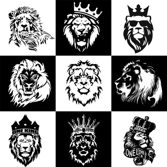 20/25/30cm Car Decals Stickers Sticker Beauty Lion Custom Goods PVC Motorcycle Auto Decoration Car accessories Vinyl Products