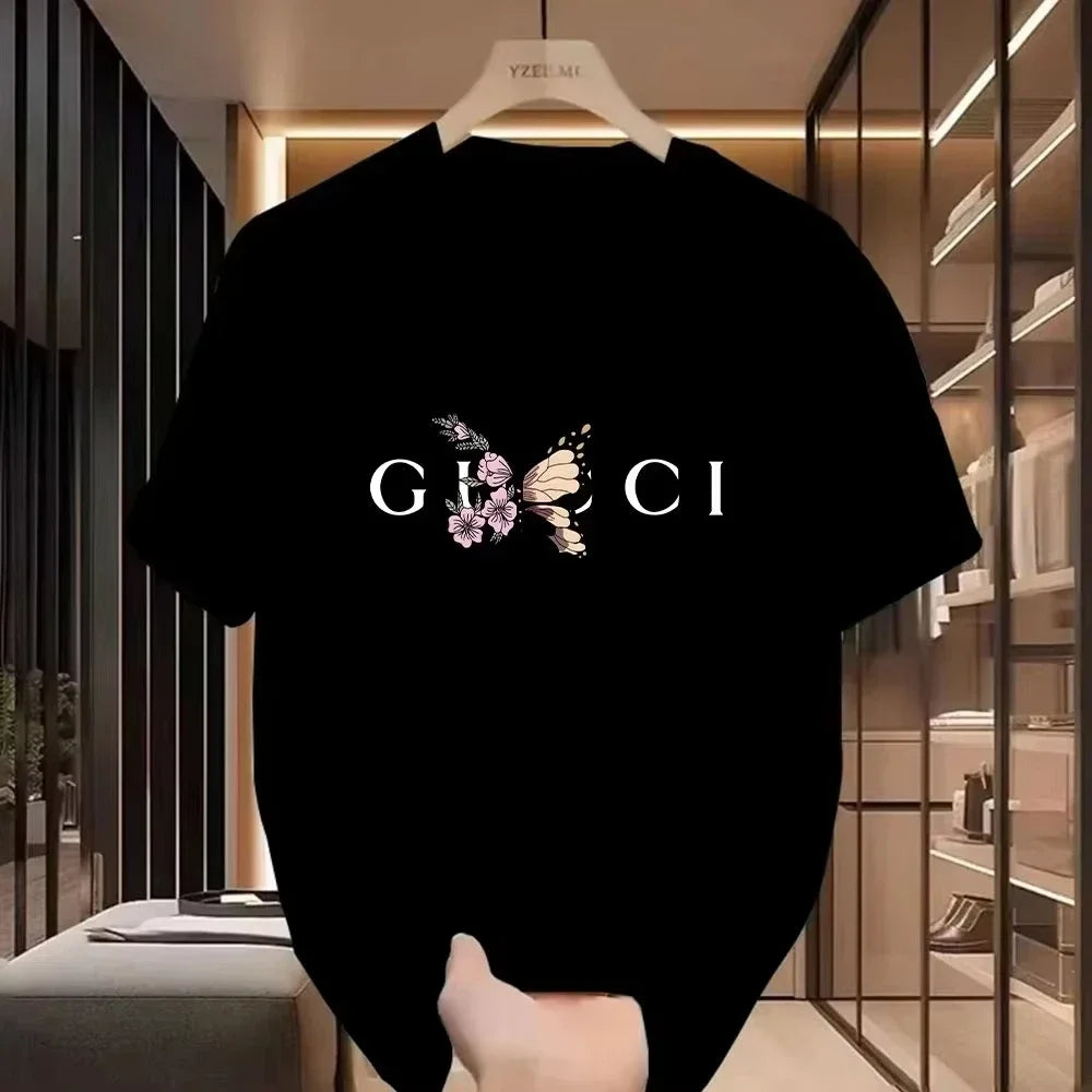 The Latest Summer Men's and Women's Printed T-shirt Pure Harajuku Design Classic Breathable Round Neck T-shirt