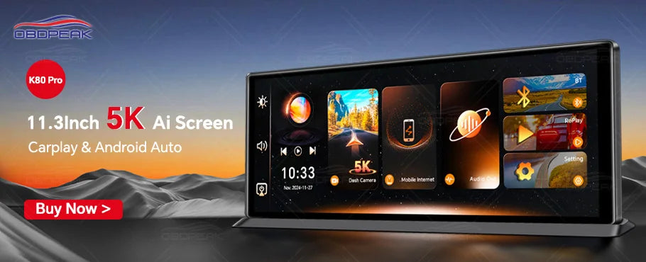 K60 Pro 11.3" 4G+64G WIFI Android 14 AI Screen GPS Navigation Carplay Android AUTO 1080P Dash Cam RearView Mirror Video Recorder