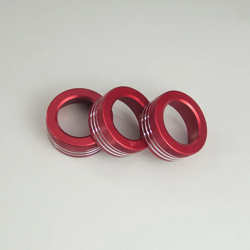 3pcs Dashboard A/C Control Knobs Decoration Ring Metal Trim Cover For Toyota 86 GT86 For Subaru BRZ 2013-2020 Car Interior