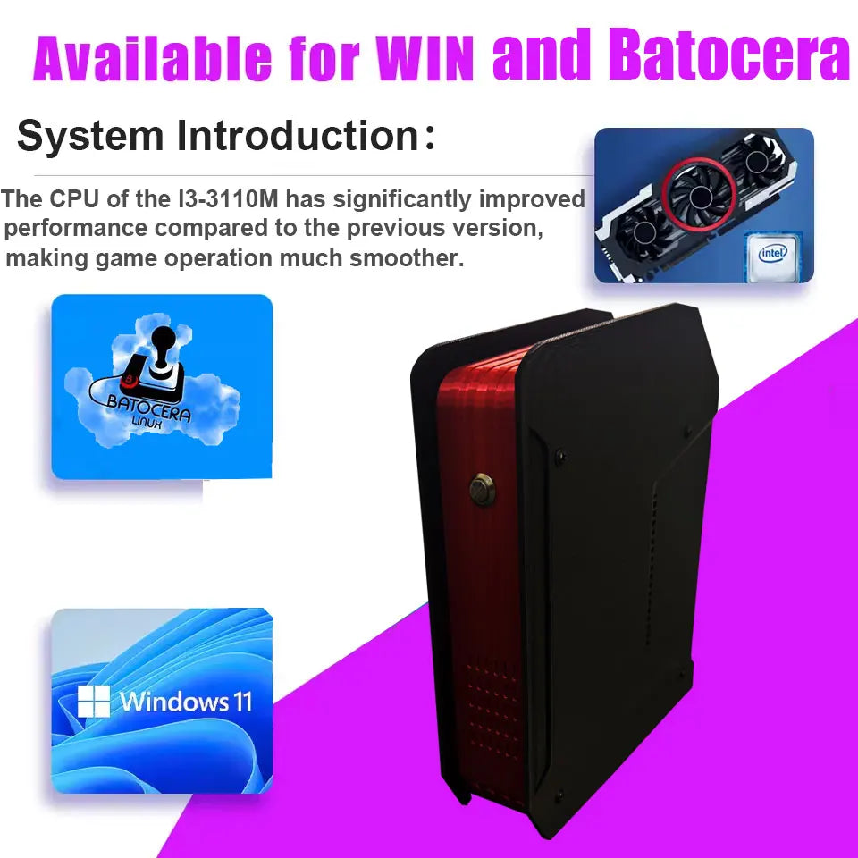 X4 Dual-System Mini PC Console — i3 CPU, 1TB, Plug-and-Play TV, Wireless Controller