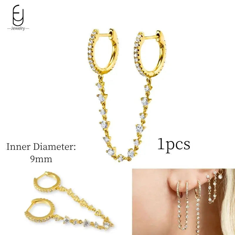 925 Sterling Silver Crystal Drop Earrings for Women - Heart & Flower Studs