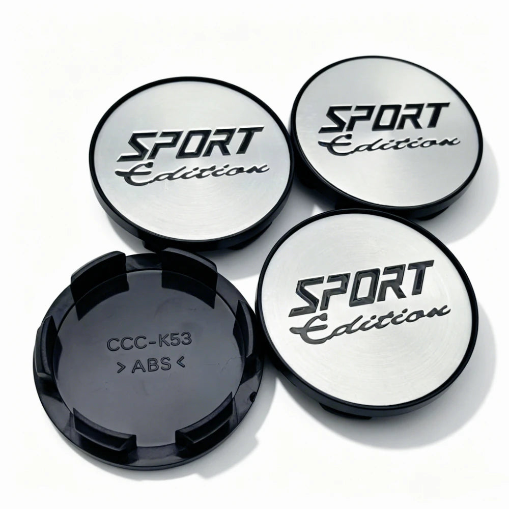 4pcs Universal Sport Edition Logo Emblem Car Wheel Center Caps Hub Cap 53MM Clip 48MM Wheels Rim Hubcaps Dust Cover Accessories