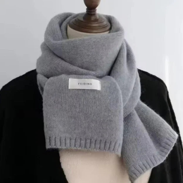 Unisex Solid Knit Scarf - Warm Windproof Neck Wrap - photo 7