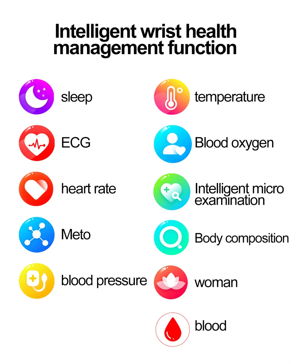 2026 New Al Science Diagnosis Blood Lipids Uric Acid Blood Oxygen Smart Watch Men ECG+PPG Voice Bluetooth Call Health Smartwatch