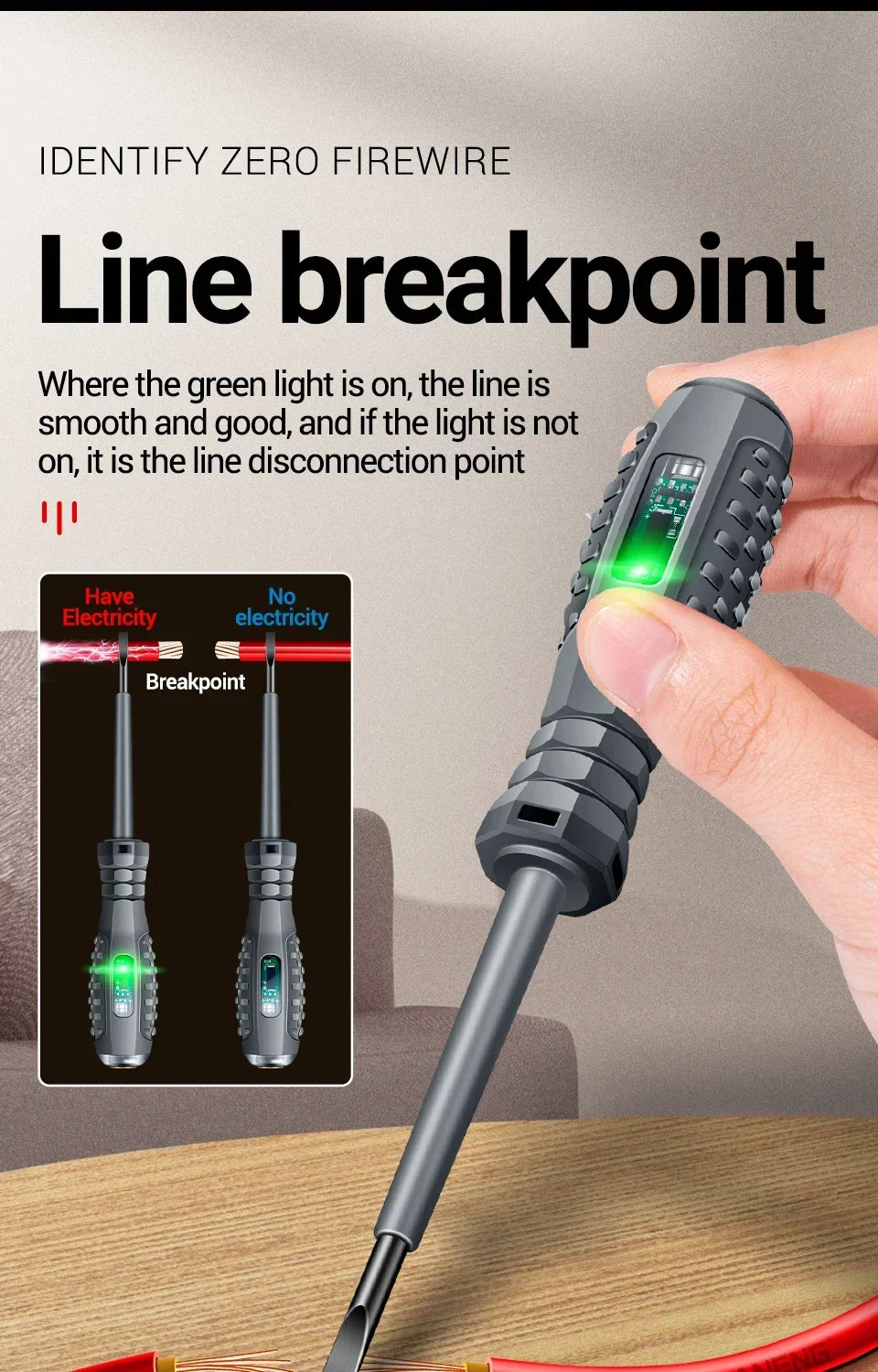 ANENG B05 Word/cross Screwdriver Tester Pen Strong Torque Highlight Meter Sensor Zero Live Detector with Indicator Electric Tool