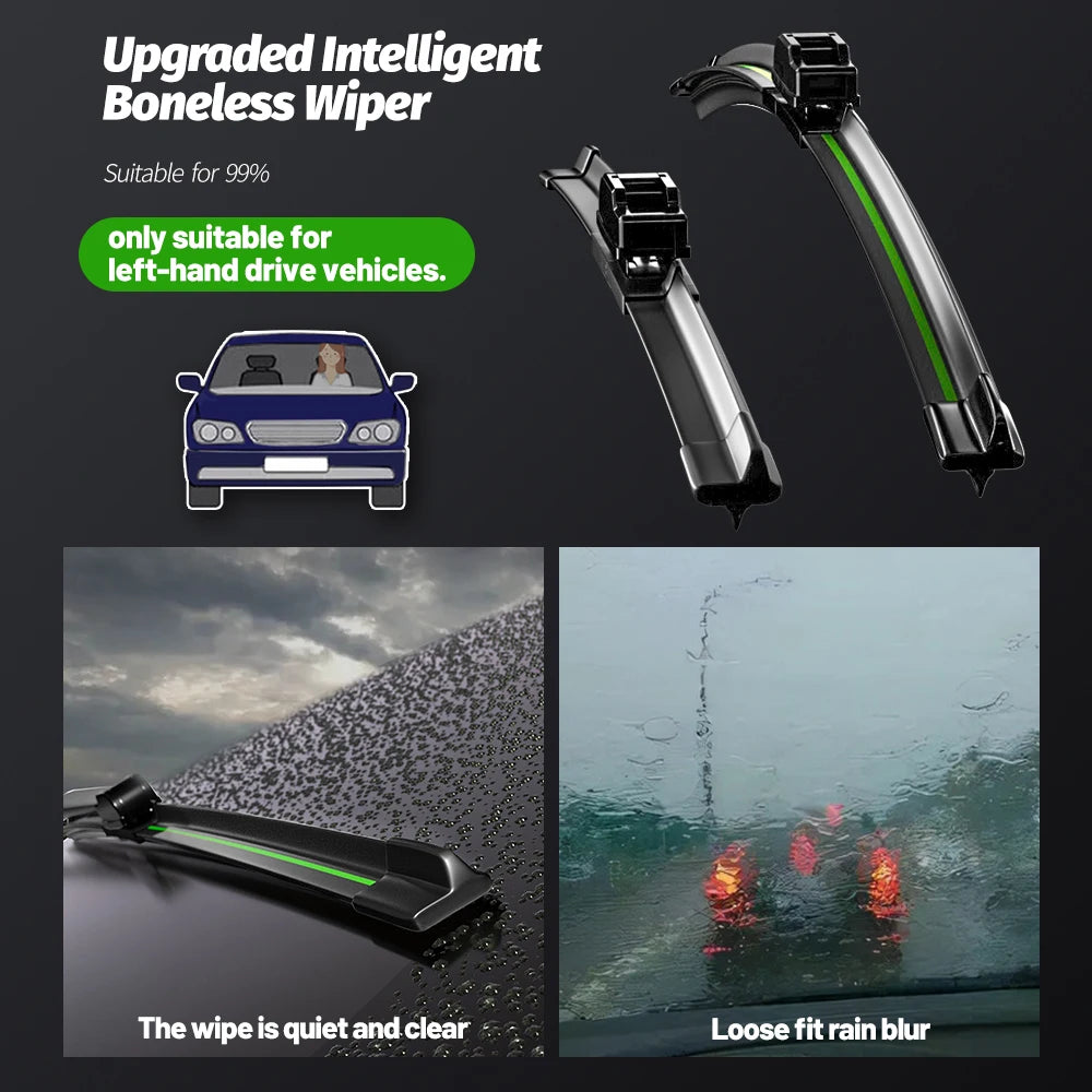 Wiper LHD Front Wiper Blades For Toyota Prius 2009 - 2015 Windshield Windscreen Window Brushes 26"+16" Accessories
