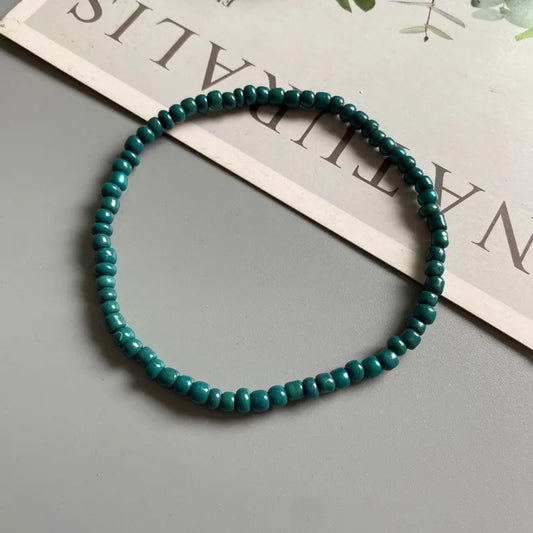 Colorful seed bead boho anklet