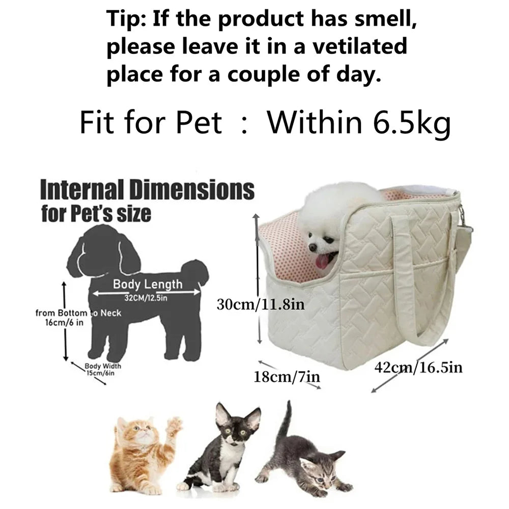 Handheld Pet Travel Bag - Breathable Car Carrier up to 6.5 kg – photo 3