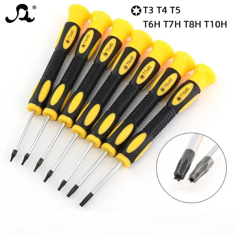 1/7pcs T3 T4 T5 T6 T7 T8 T10 Torx Screwdriver Set for Xbox 360 PS3 PS4 Game Console Disassembly Handle Removal Tool Hand Tools
