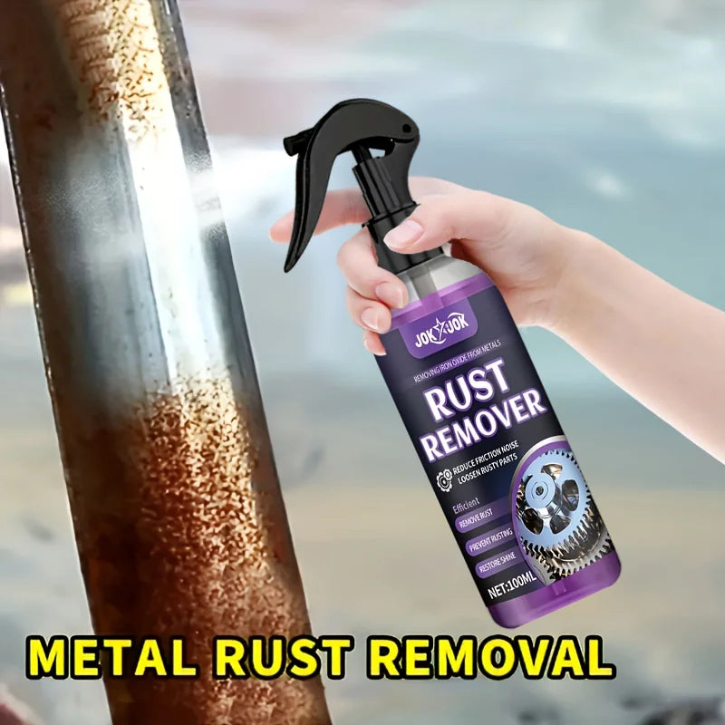 JOKJOK -100ml Automotive Metal Rust Remover Spray - Multi-Functional Chrome Oxide Removal & Repair Paste for Metal Surfaces, Cal