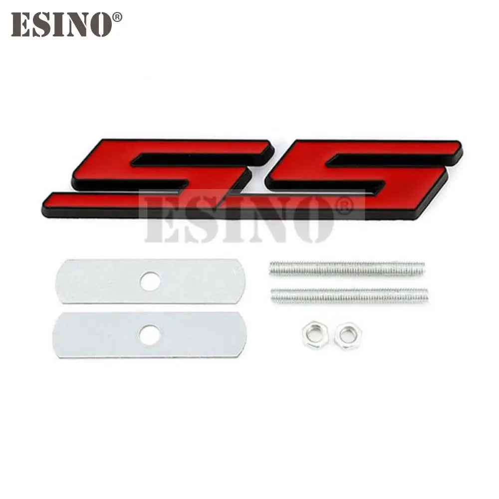 New Car Styling 3D Metal Chrome Zinc Alloy Emblem Car Body SS Front Grill Badge Sticker Decal for Chevrolet SS Camaro SS