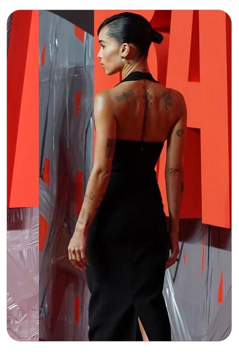 VC Black Halter Elegant Dress For Women 2026 New Summer Evening Party Celebrity Bodycon Long Dress Red Brown Prom Vestido