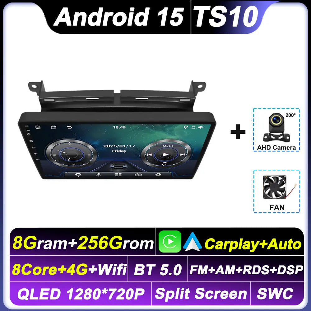 9 Inch 2 Din For Fiat 500 2016 2017 2018 2019 Carplay 4G Autoradio 360° Camera BT Smart Car Systems Carplay Auto Screen 5G Wifi