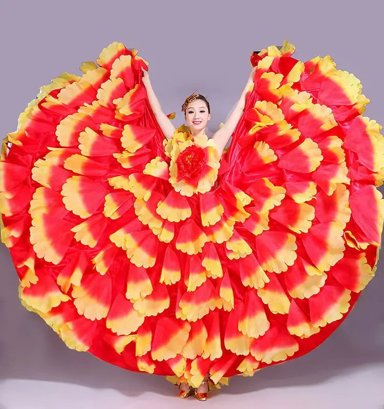 Women's ruffle flamenco dress
