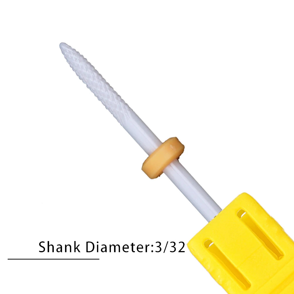 Nail Drill Bits Flame Ceramic Cutters for Manicure Electric Pedicure Nail Bits Gel Polish Remover Files Burr Nail Accessories