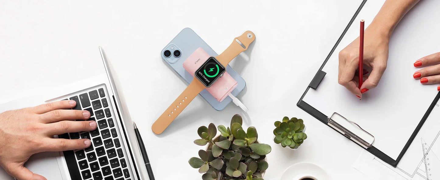 iWALK 9000mAh Magnetic Power Bank — Fast Wireless Charging with Built-in Cable