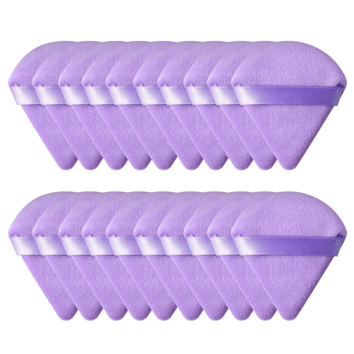 10/20Pcs Triangle Velvet Powder Puff Pizza Flours Mini Face Makeup Sponge Cosmetics Washable Lightweight Makeup Tool