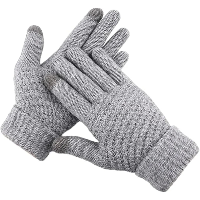 Unisex Thick Touchscreen Winter Gloves - Elastic Cuff Lined Gloves - photo 9
