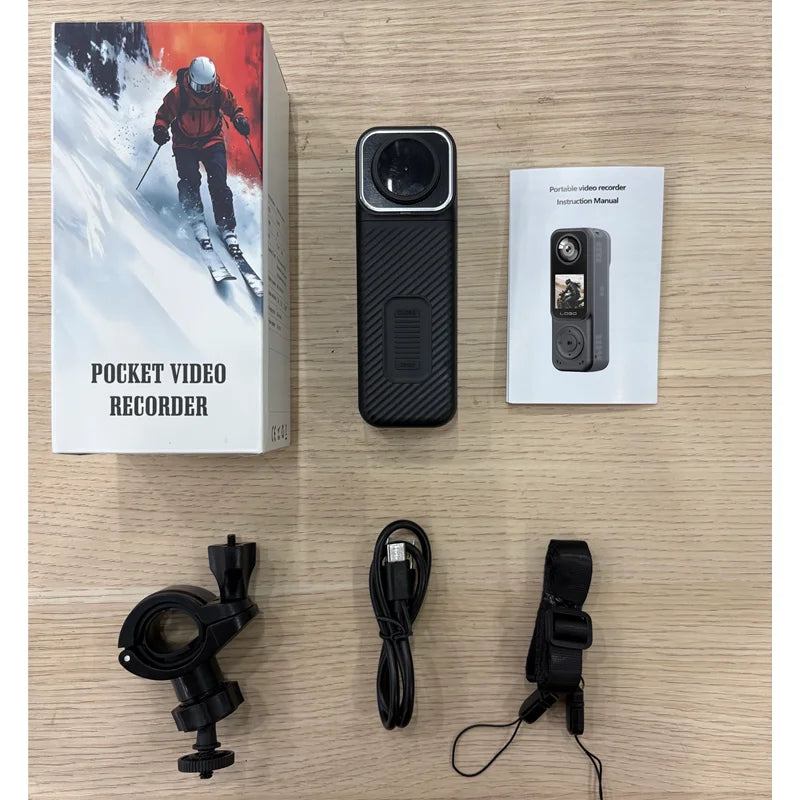 4K Dual-Lens Action Camera — Front & Rear 2K, Night Vision