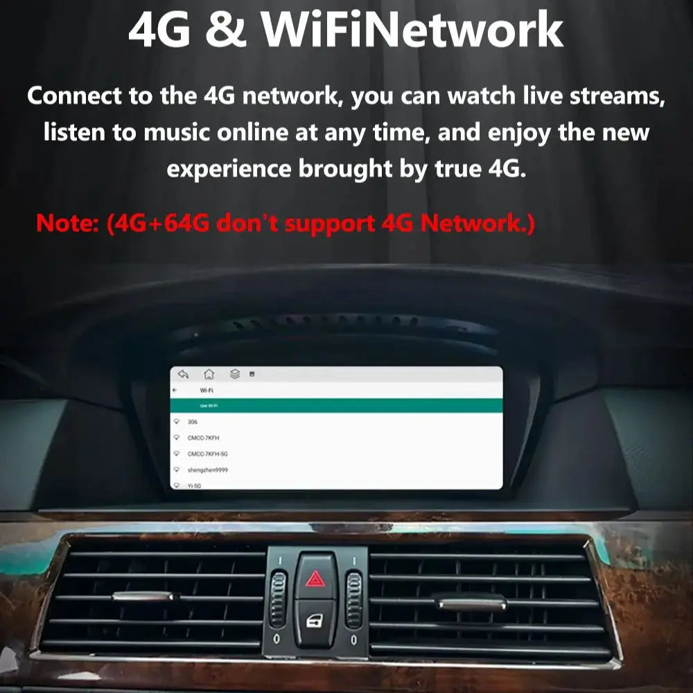 Car Stereo with Apple CarPlay & Android Auto, Compatible with BMW 3 & 5 Series E60 E90 (CCC/CIC)