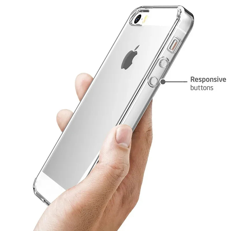Case For iPhone SE 2026 2026 7 8 6 6S Plus 5S 5 SE TPU Silicone Clear Transparent Soft Case for APPLE iPhone 7 8 Plus Back Cover