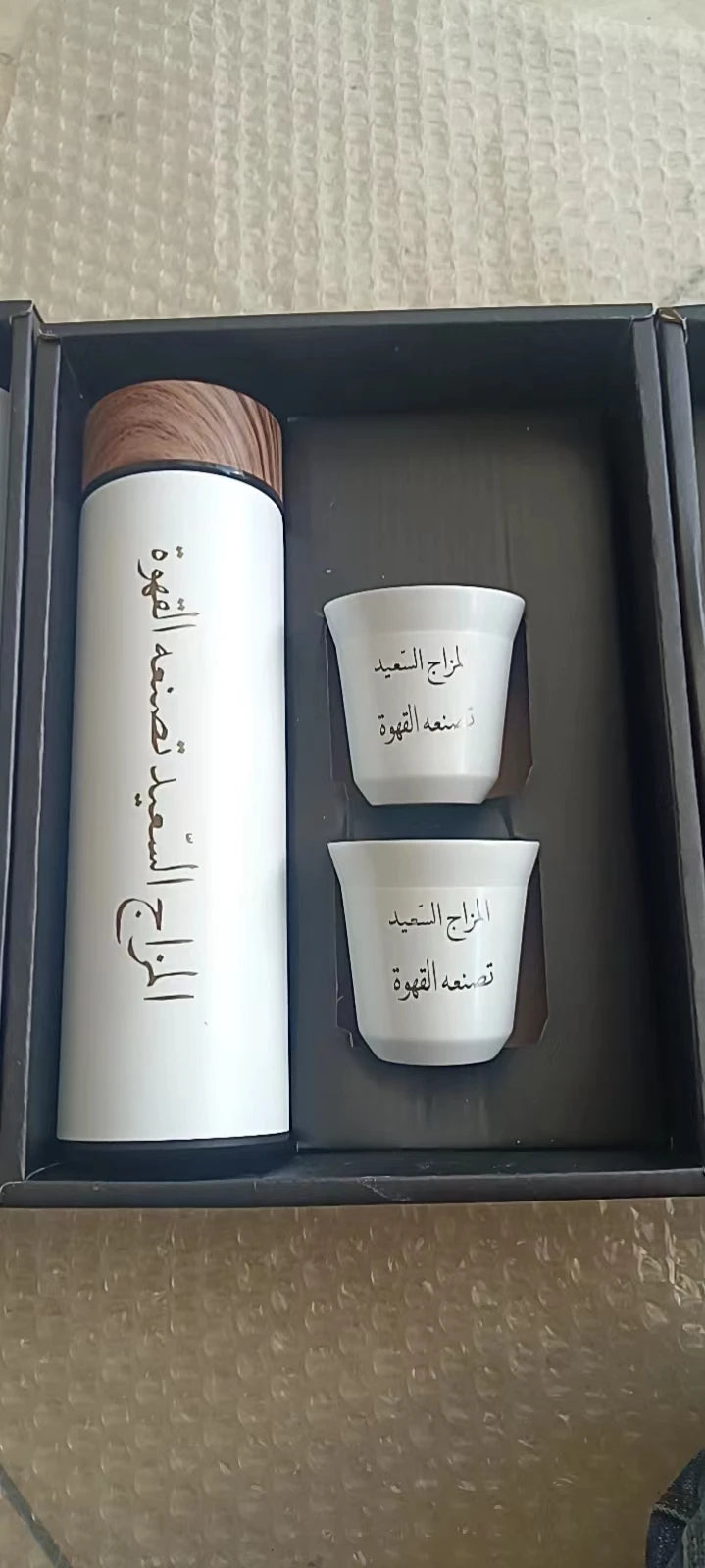 Free LOGO 3 In 1 set of  Thermos Mug Leak_Proof Travel Thermo Cup for Tea Water Coffee Thermo Cafe 500ML Double Stainless Steel
